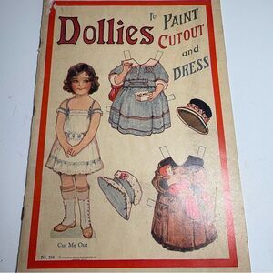 SAALFIELD DOLLIES TO PAINT CUT OUT & DRESS DOLL BOOK UNCUT